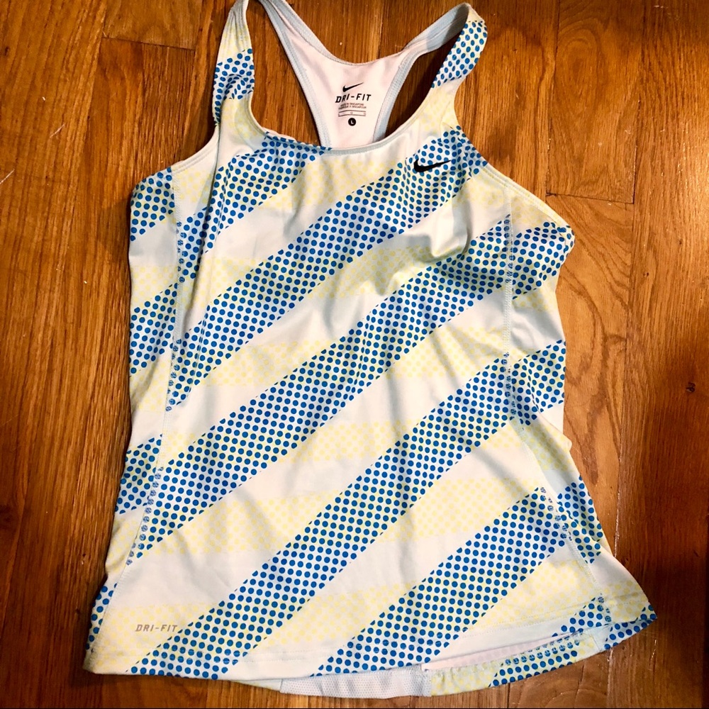 Nike racerback dri-fit top with built in bra, L